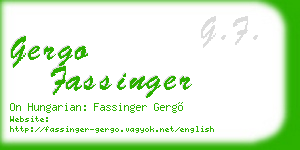gergo fassinger business card